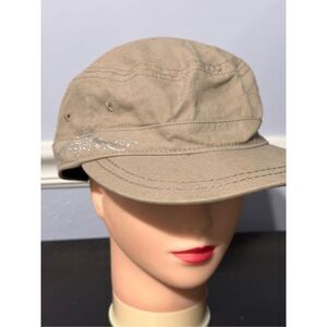 Magellan Adult Military Style tan Accented One Size rhinestone floral details Ca